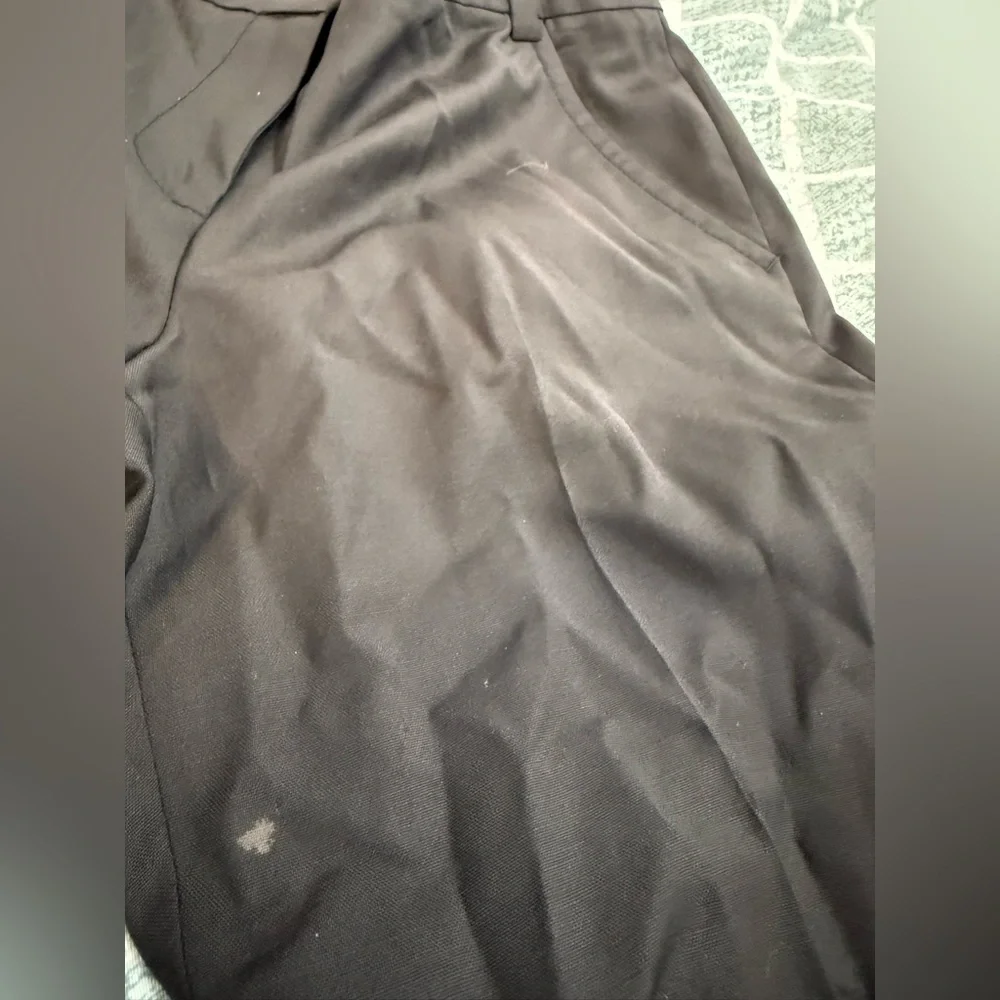 J.Crew black thin wool blend trousers (fair condition)